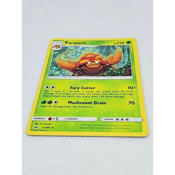 2017 Mint Condition Pokémon Stage 1 No. 047 Parasect Trading Card - Picture 2 of 8